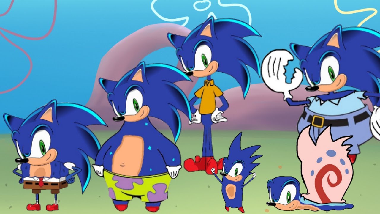 Fake Sonic Characters SpongeBob meme song - YouTube