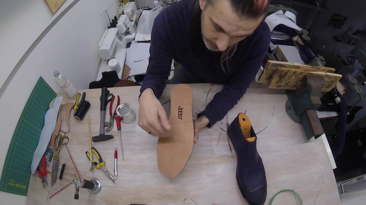 Shoes from scratch 20/25 Sanding down the outer sole YouTube