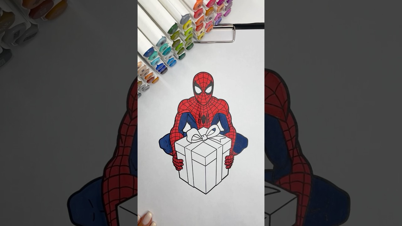 ОБРАТНАЯ Раскраска Web Hero Christmas 💥 | 