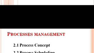 Process management in OS