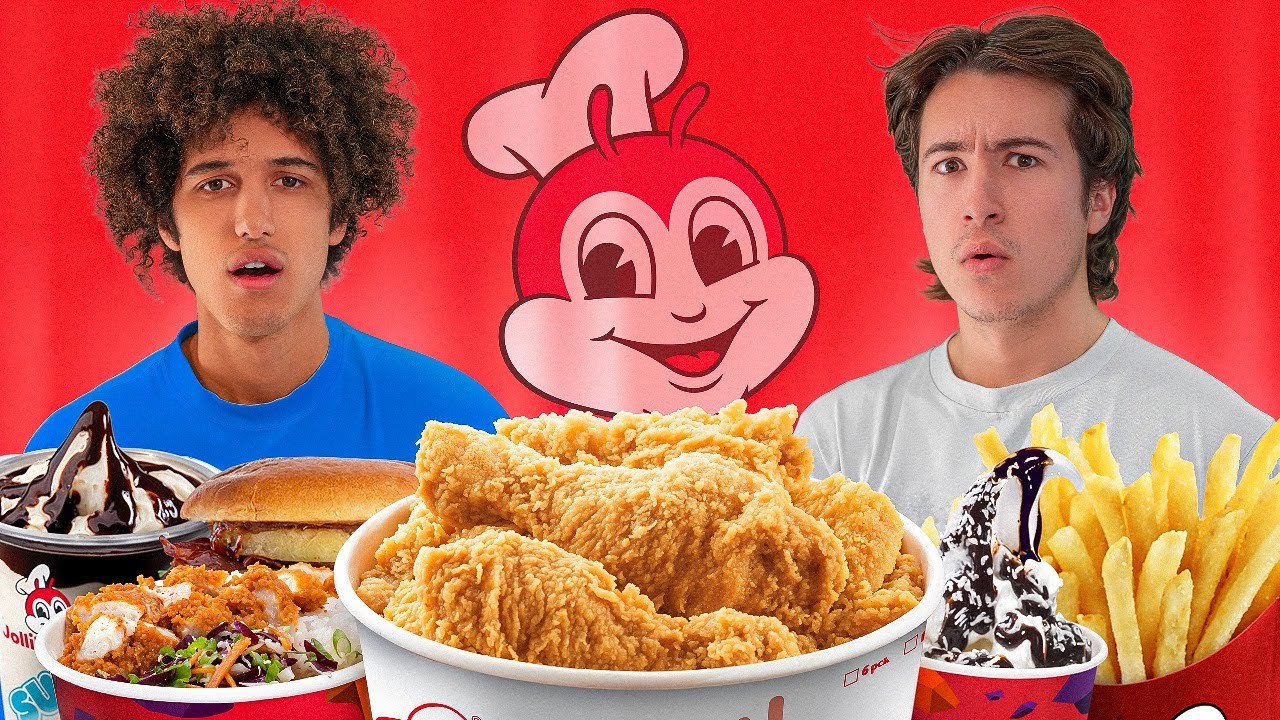 THEANIMEMEN EAT THE ENTIRE JOLLIBEE MENU CHALLENGE