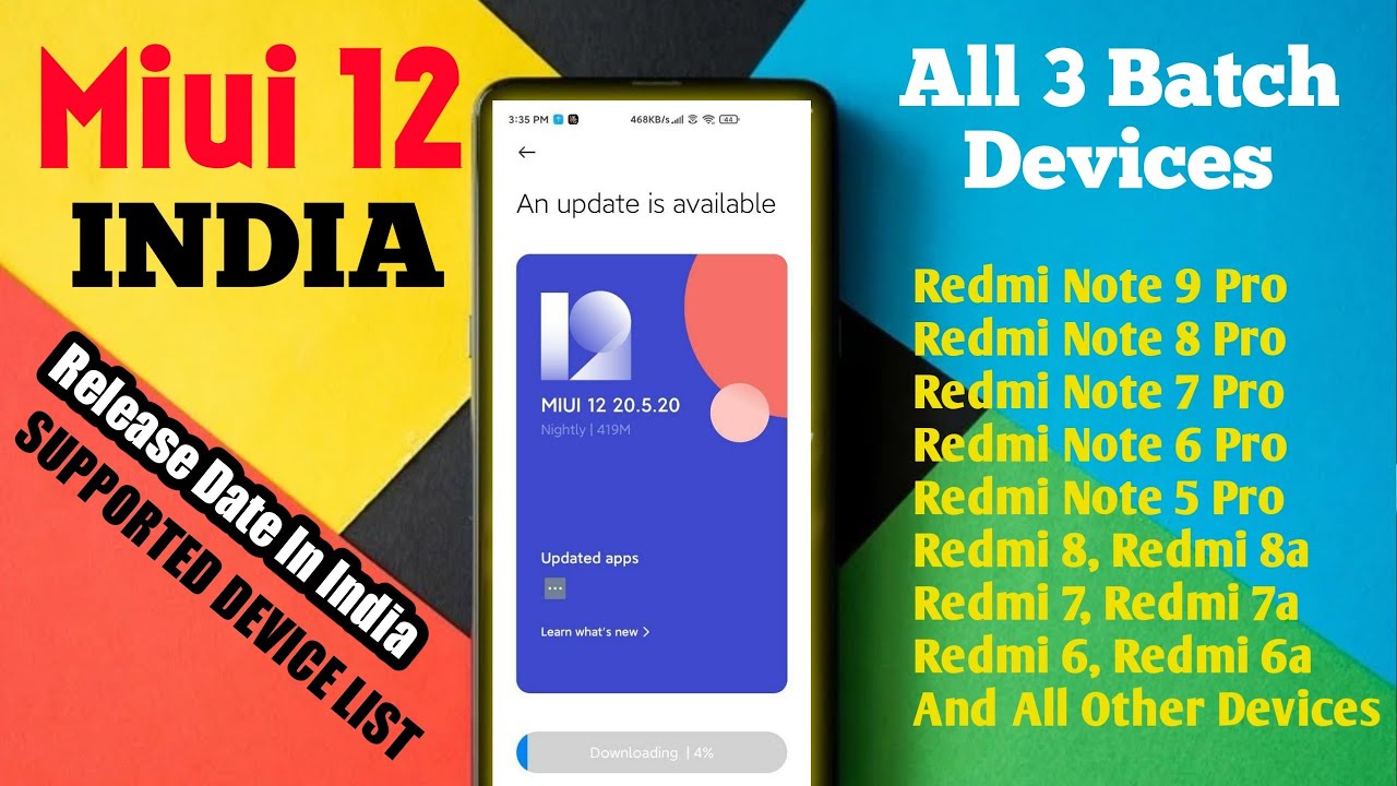 MIUI 12 INDIA STABLE UPDATE SUPPORTED DEVICE LIST | MIUI 12 ALL 3 BATCH DEVICE NAME LIST | MIUI 12