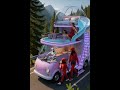 Dreamy Pink Luxury Bus 💜🚌| Glass Bedroom &amp; Pool Road Trip ✨ #shorts #aivideo #rv #bus #ai #luxurybus
