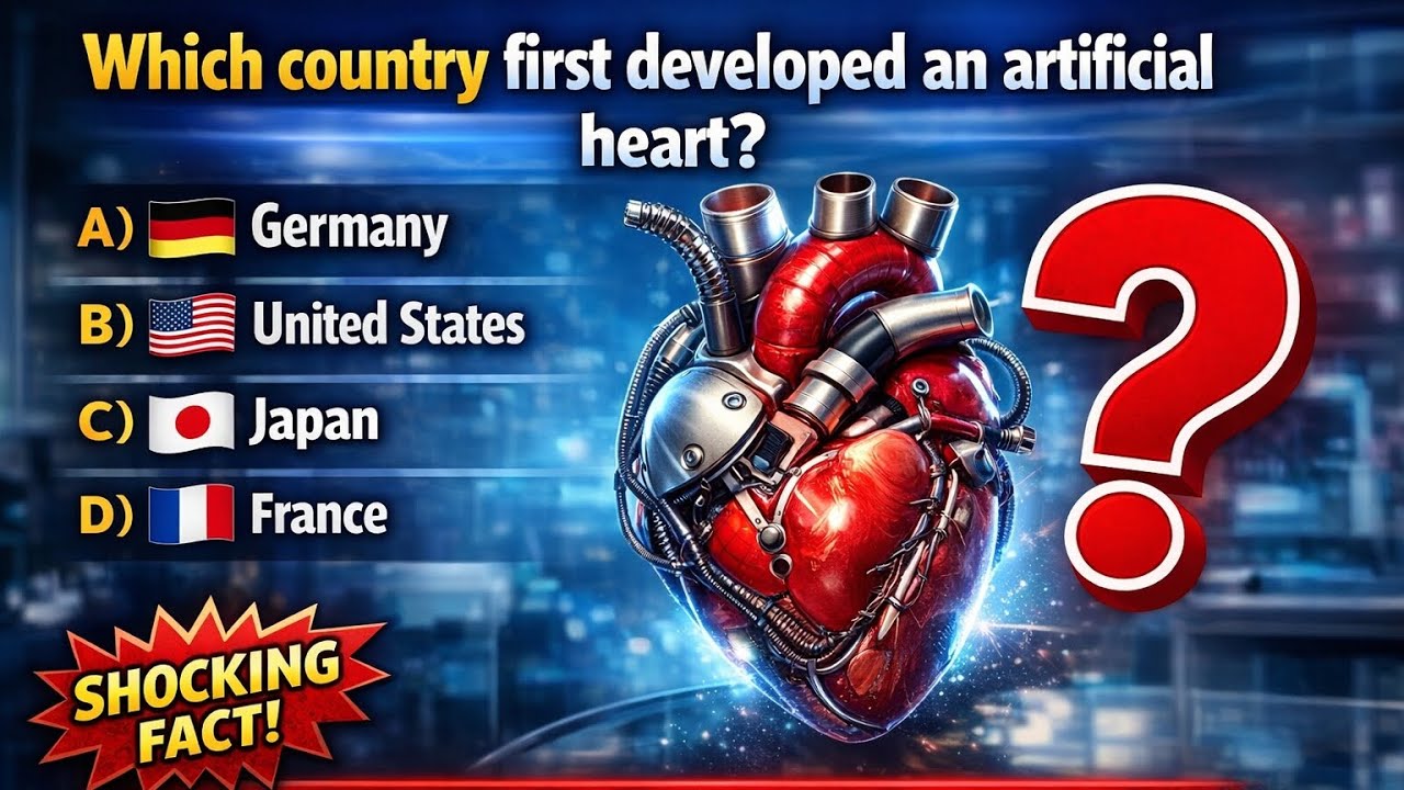 Which country first developed an artificial heart?