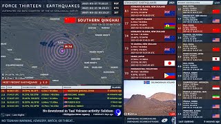 2021-05-21 18:04:13 UTC | M 7.3 - Southern Qinghai, China | Force Thirteen Earthquakes