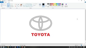 How to draw TOYOTA Logo step by step on computer | Toyota logo Drawing.