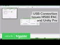 Dpannage des problmes de connexion usb entre le m580 et unity pro  support schneider electric