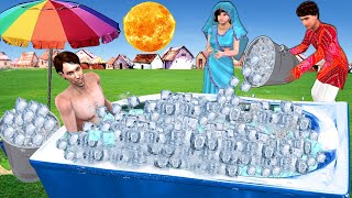 Ice Bath Challenge Summer Effect Ice Bath Tub Hindi Kahaniya Hindi Moral Stories New Comedy Video