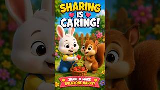 Baby Bunny Learns to Share 🐰🍓 | Sharing Is Caring! | Kids Moral Story