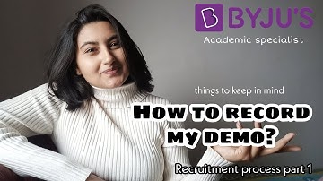 How to record demo ? Problems I faced and things to keep in mind #byjus #onlinetutor #tutor #jobs