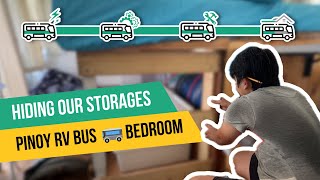 Hiding our bedroom storages of our PINOY RV 🚌 BUS | Bus Serye Ep. 36