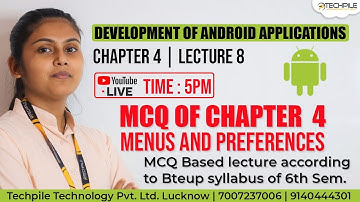 Android MCQ Based Class according to BTEUP Syllabus , Lecture 8 | Chapter 4