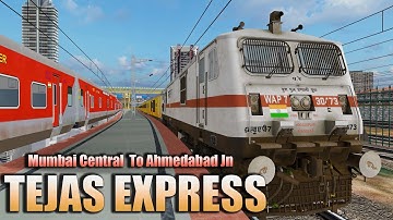 Tejas Express  || TRAIN JOURNEY  | 82901 || Mumbai to Ahemdabad || Openrails | Msts | KHANDESH Route