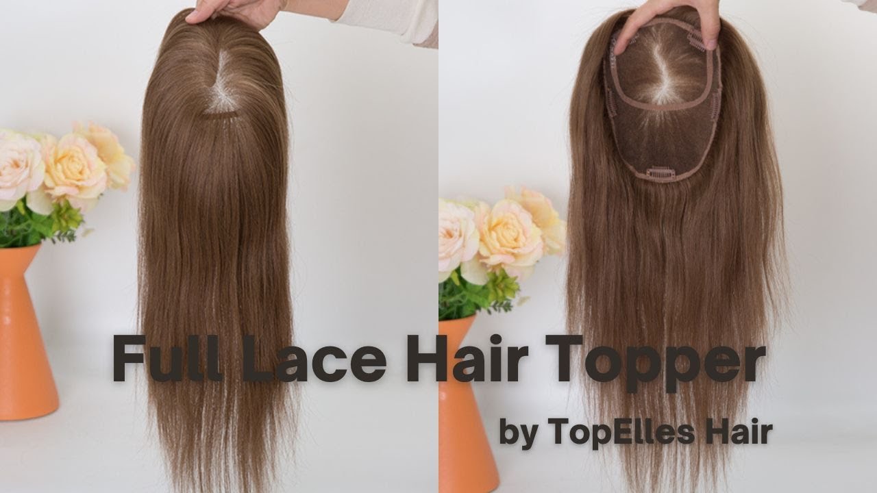 TopElles Full Lace Toppers in Light Cool Brown | Human Hair Toppers Wholesale