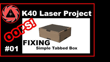 K40 Laser Project 01: Fixing Mistakes for Simple Tabbed Box with 123D Design & Inkscape