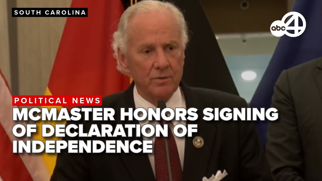 LIVE: Gov. Henry McMaster honors signing of Declaration of Independence