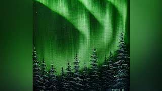 Painting the Northern Lights in an Easy Oil Painting Tutorial - Wet on Wet Style