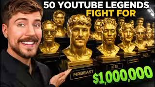 🔥 50 Legends Fight For $1,000,000! (Last To Survive Wins) 💰🏆#mrbeast #challenge #comedy