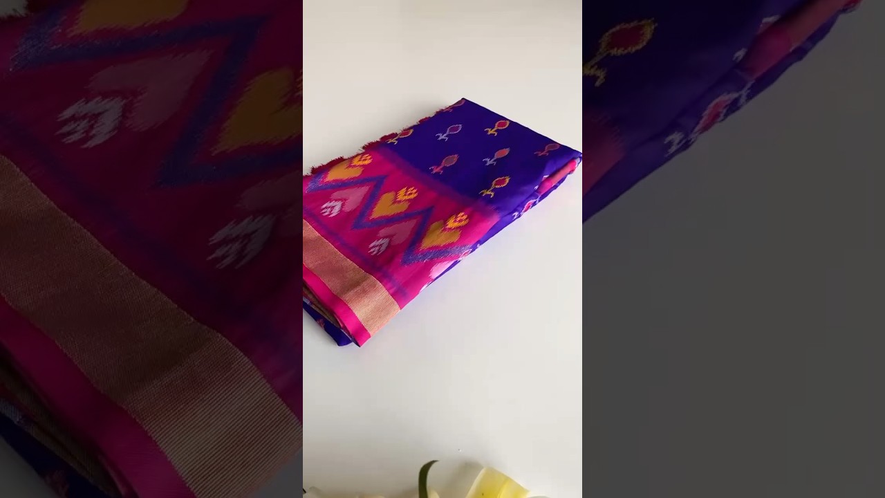 Ikkat Soft Silk Patola Guranted Fabric Saree