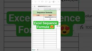 Excel SEQUENCE Formula Explained in Seconds 🔥