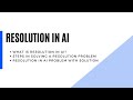 what is resolution in ai | example | problem with solution part-1  @datasciengglectures  #resolutioninai