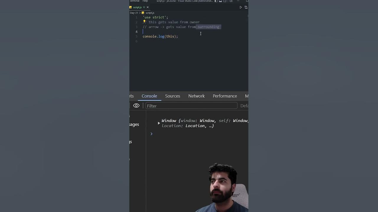 what is use of this keyword in js #this #js #javascript - YouTube
