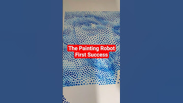 A first success for the painting bot🔥 #pointillism #stipplingart #cncrouter #3dprinter #gcode