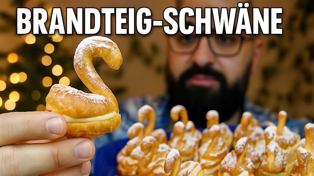 Лебеди из заварного теста с кремом муселин – изысканный рождественский десерт