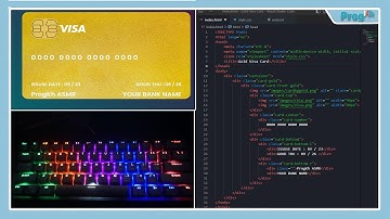 ASMR Programming - Gold Visa Card Using HTML,CSS  - No Talking