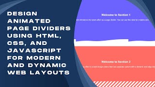 Animated Page Dividers with HTML and CSS | Step-by-Step Guide 🎨✨
