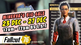 Minerva's Location & Inventory - 23 Dec to 27 Dec - Fallout 76
