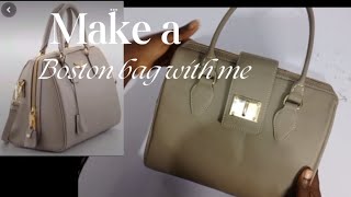 How to make luxury (BOSTON) leather bag #diy #sewingtutorial