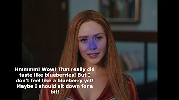 Wanda Maximoff In: Wonka's Blueberry Delight Gumballs