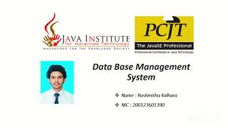 DBMS Question Session 10 | 1st Year | Semester 01 | Java Institute | Rashmitha Kalhara