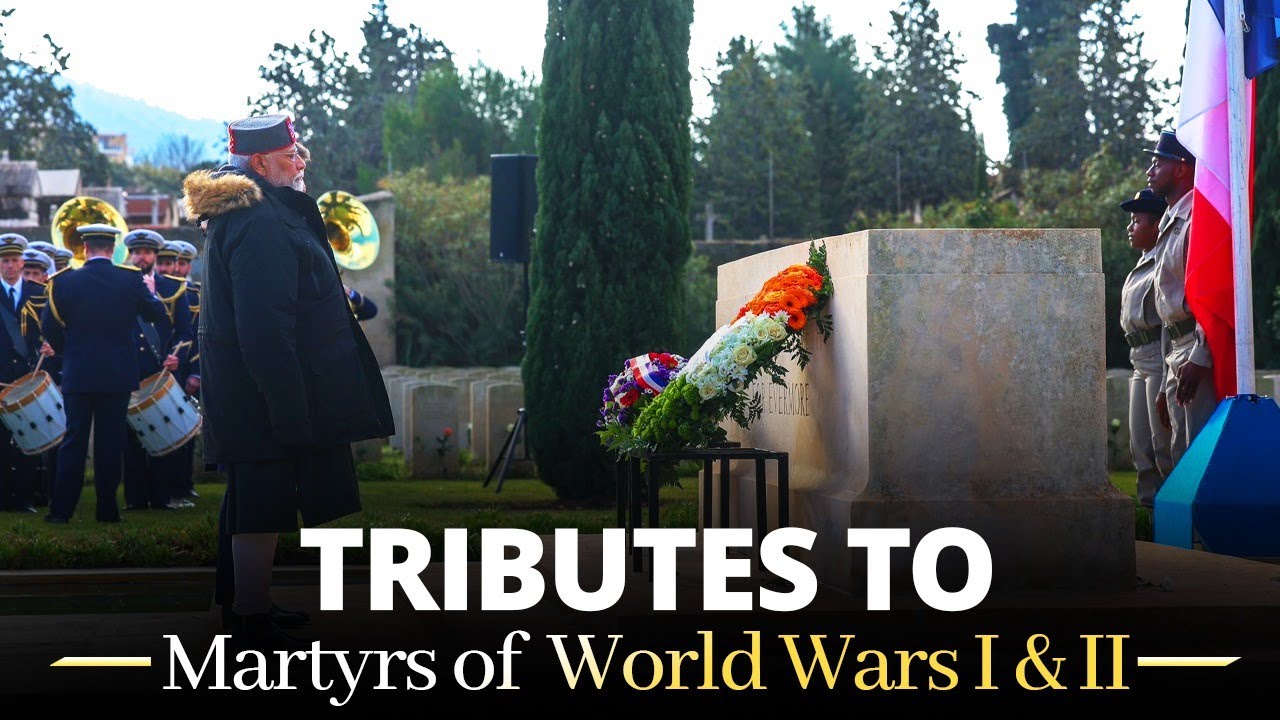 LIVE: PM Modi, President Macron lay wreath at Mazargues War Cemetery in Marseille, France
