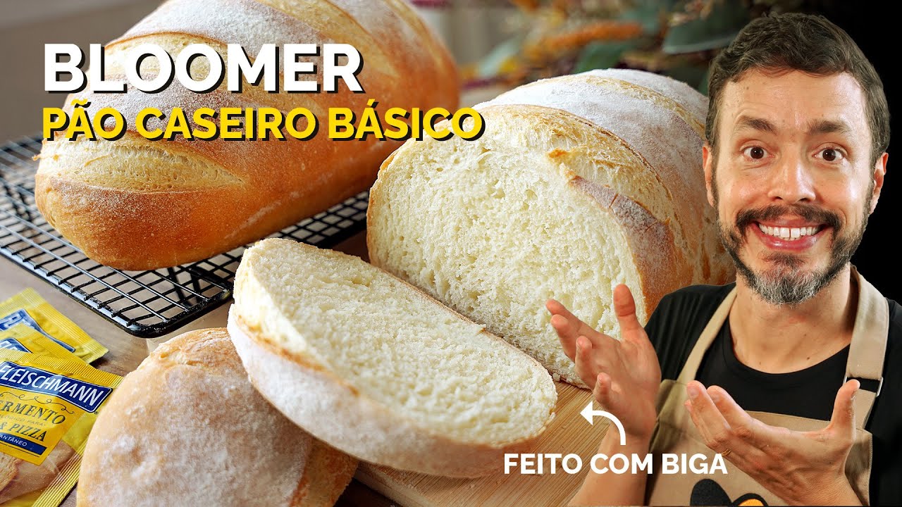BLOOMER - Pão caseiro inglês que não precisa de forma e feito com poolish