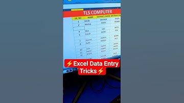 Excel Data Entry Tricks in 5 sec🔥😲  #viral #excel #exceltips #computer