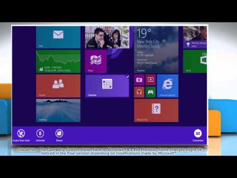 How to resize, pin or unpin App tiles on the Windows® 8.1 Start Screen