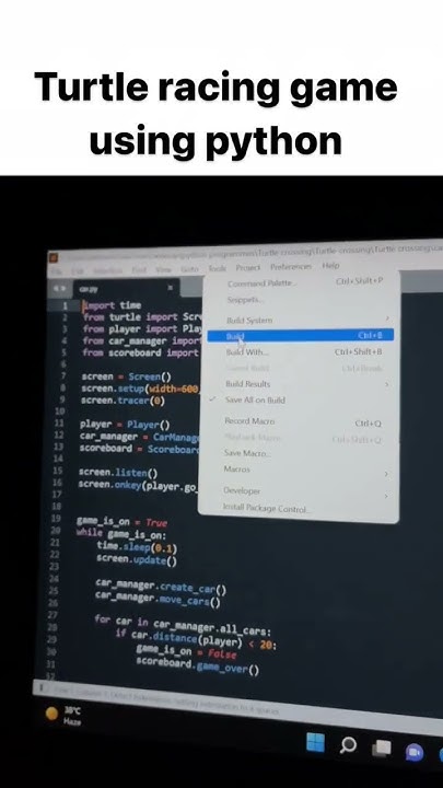 Turtle racing game using python #python #india #viral #youtubeshorts # ...