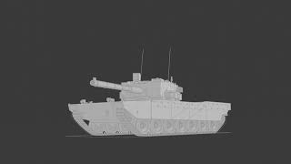 Tank Animation - Vanguard XM1A Clay + Wireframe