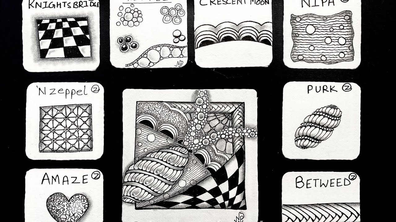 Let's Tangle Together #17 - Draw with Nidhi Prakash CZT - Zentangle