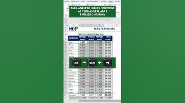 ✅ Aprenda como agrupar e desagrupar linhas e colunas no Excel! #Excel #MaxPlanilhas #Planilhas