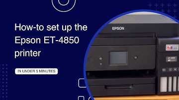 How-to set up the Epson ET-4850 printer