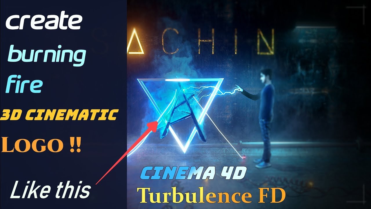 Create a Sci-Fi Cinematic Burning 3D Logo || Smoke and Fire simulation ...