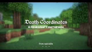 Death Coordinates - Minecraft Data Pack