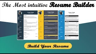 How To Create Resume or CV Online | Resume CV Builder Website | Resume Design Templates