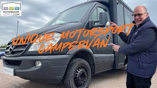 🔥 Mercedes 519 Race Van Camper Conversion | Former Ambulance with Huge Bike Garage! 🚐🏍️