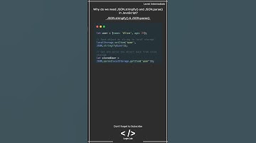 JavaScript Interview Question: JSON.stringify & JSON.parse #javascriptinterview #javascript #webdev