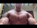 bodybuilder flexing chest bounce after a workout