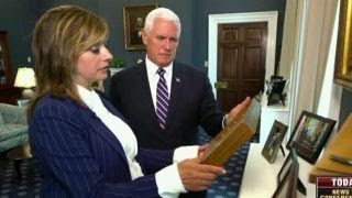 Vice president mike pence takes fbn's maria bartiromo on a
behind-the-scenes tour of his west wing office and discusses father's
military service during ...